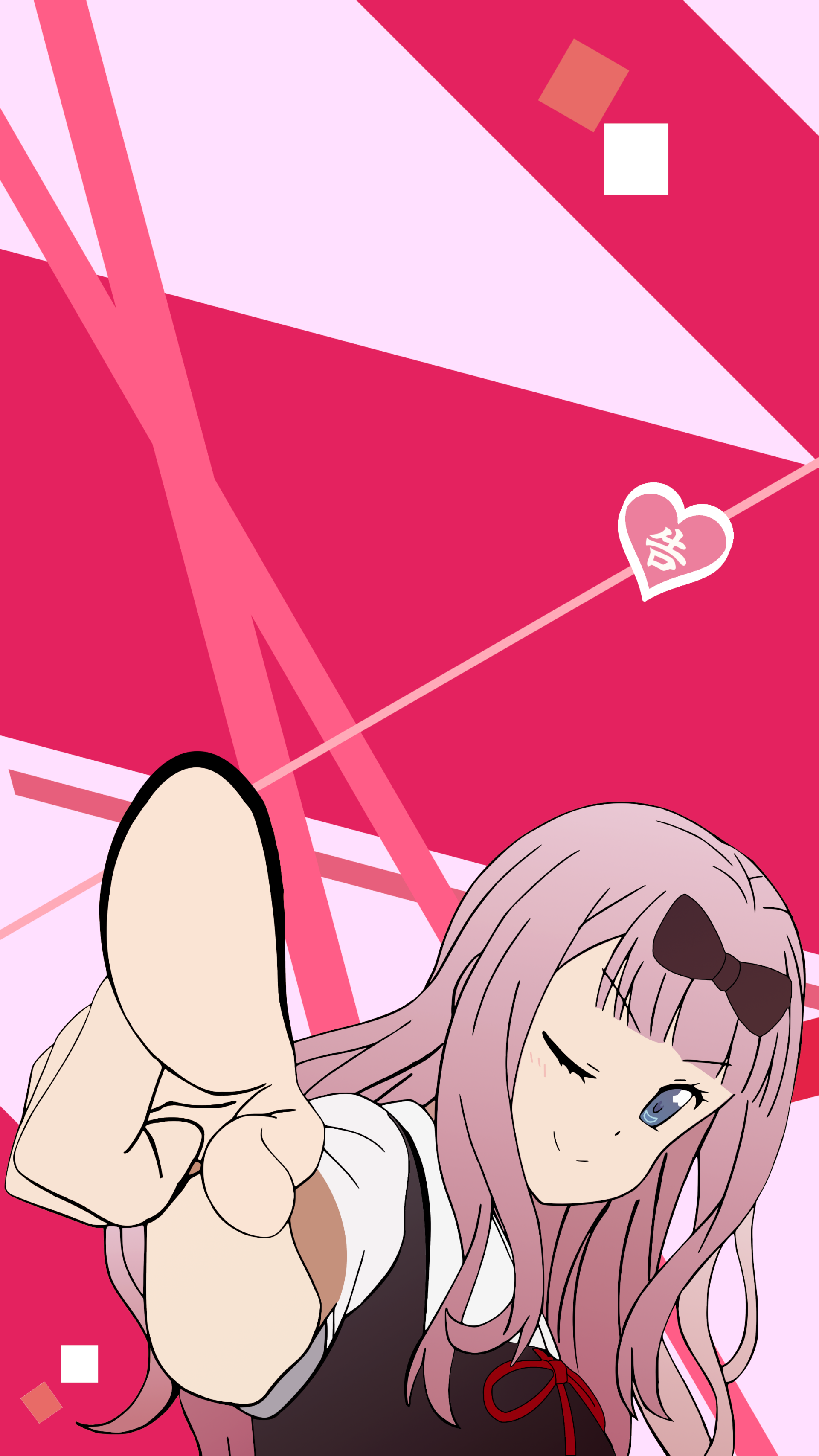 Download Blush Pink Hair Blue Eyes Bow (Clothing) Chika Fujiwara Kaguya-sama: Love Is War Anime Phone Wallpaper by hyPnOtICDo0g