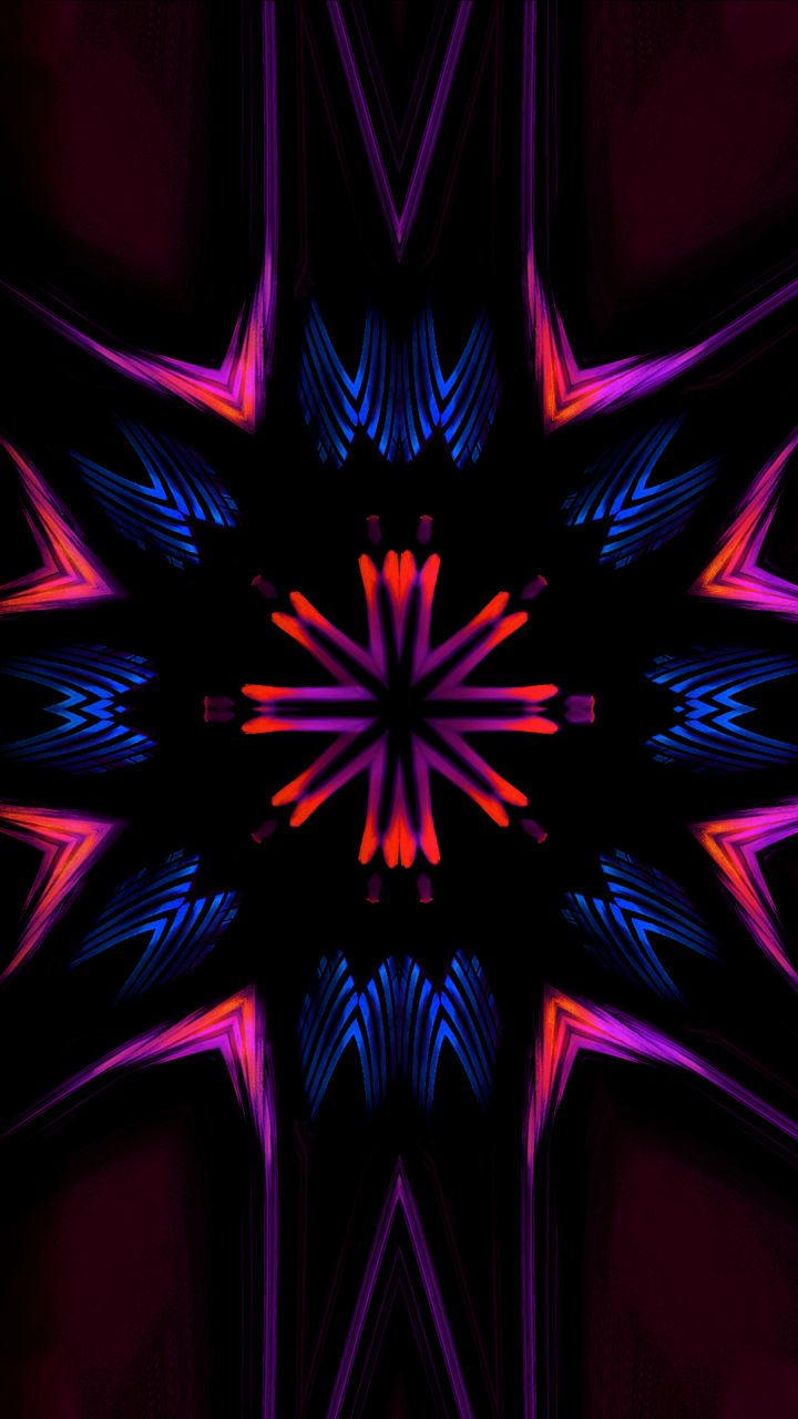 Orange and Blue Kaleidoscope Art by lonewolf6738 by lonewolf6738