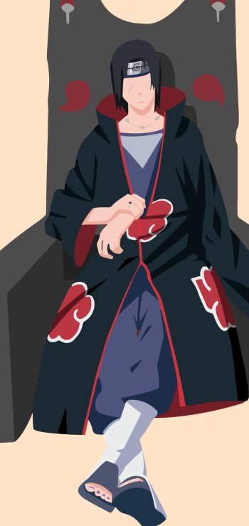  Itachi sitting on the throne