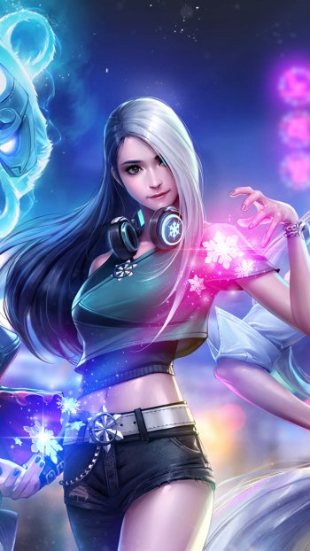 Luna Snow video game Marvel: Future Fight Phone Wallpaper