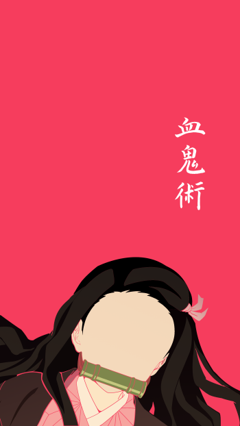 minimalist Demon Slayer: Kimetsu no Yaiba Nezuko Kamado Anime minimalist anime Phone Wallpaper