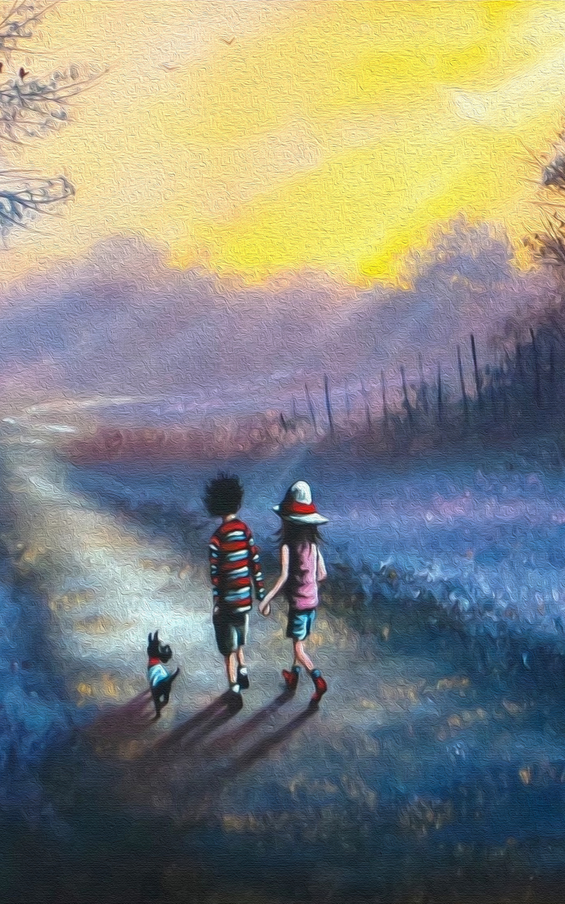 Evening Walk  - Oil on Canvas