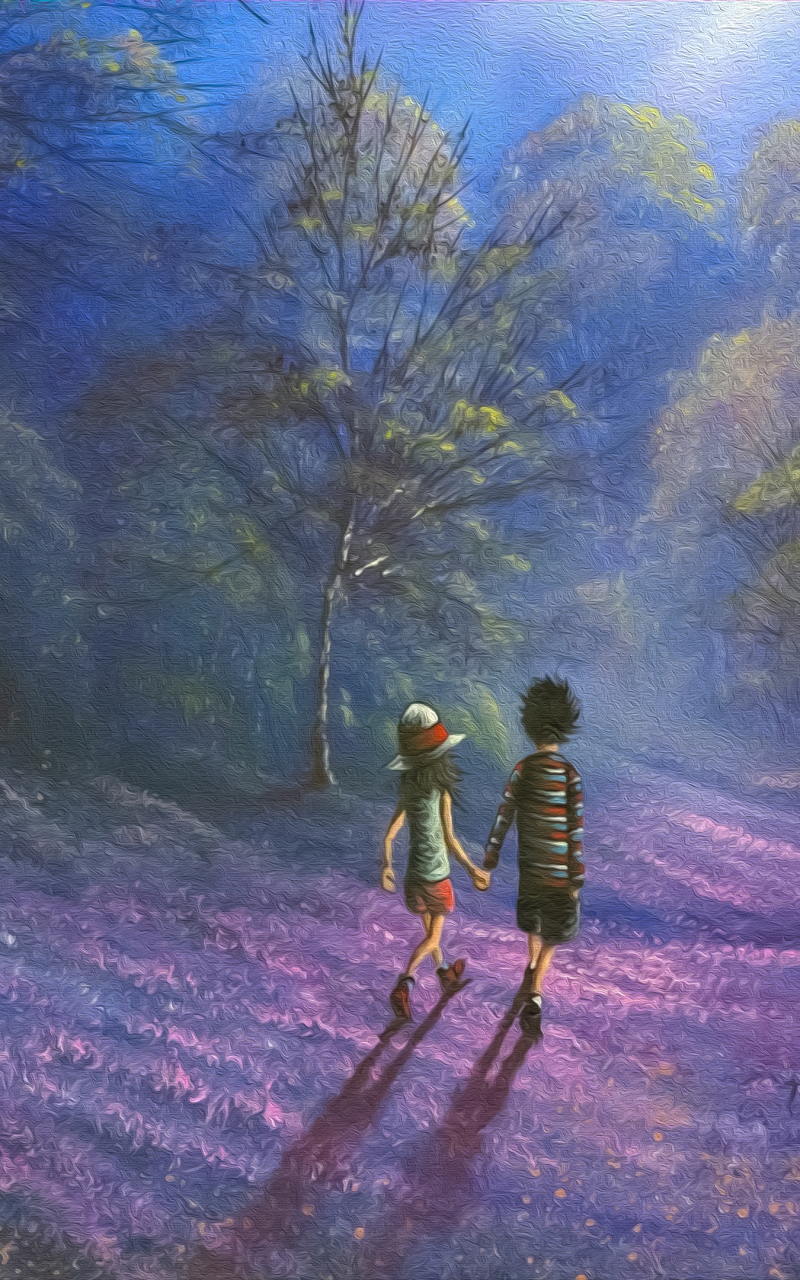 Night Walk - Oil on Canvas