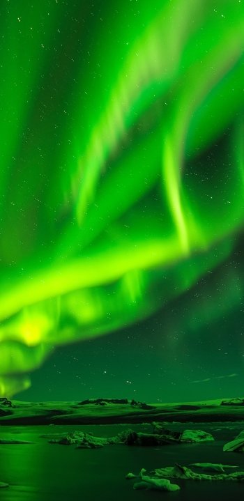 light sky night nature aurora borealis Phone Wallpaper