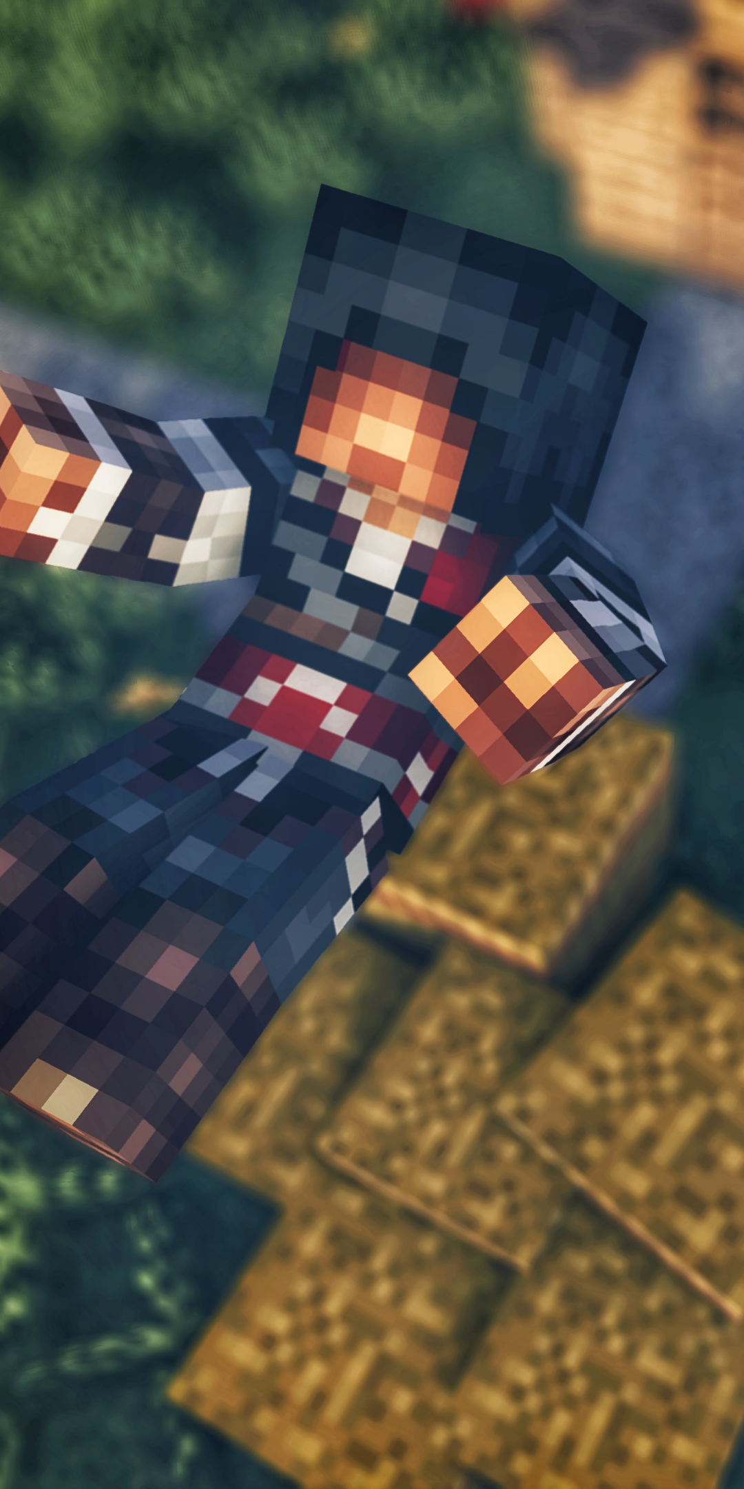 Download Assassin's Creed Video Game Minecraft Phone Wallpaper