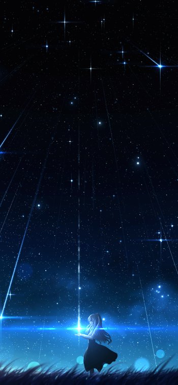 night Anime sky anime night Sky Anime Phone Wallpaper