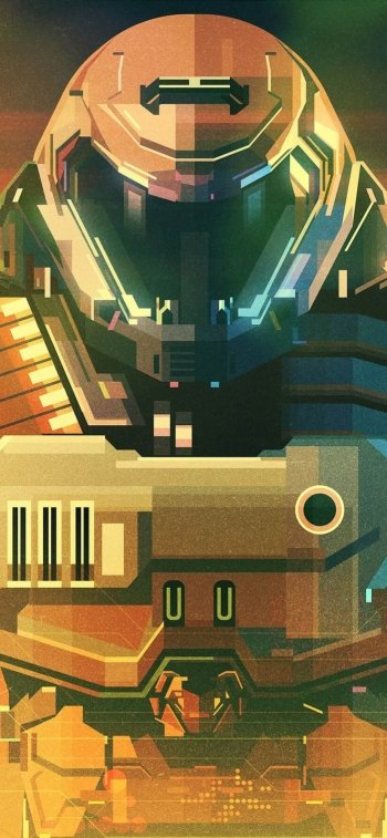 warrior Doomguy video game Doom Phone Wallpaper
