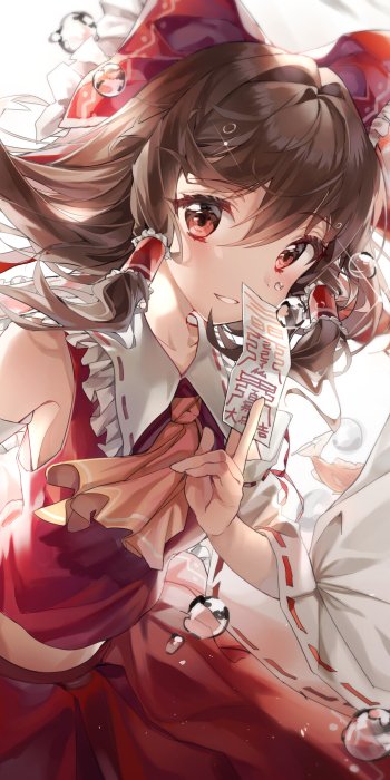 Reimu Hakurei Anime Touhou Phone Wallpaper