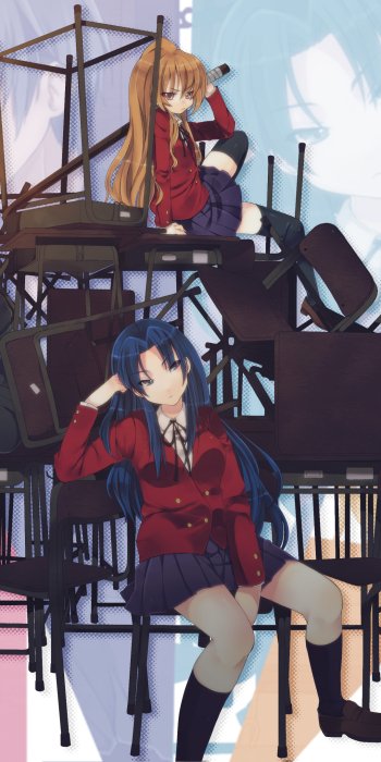 Ami Kawashima Taiga Aisaka Anime Toradora! Phone Wallpaper