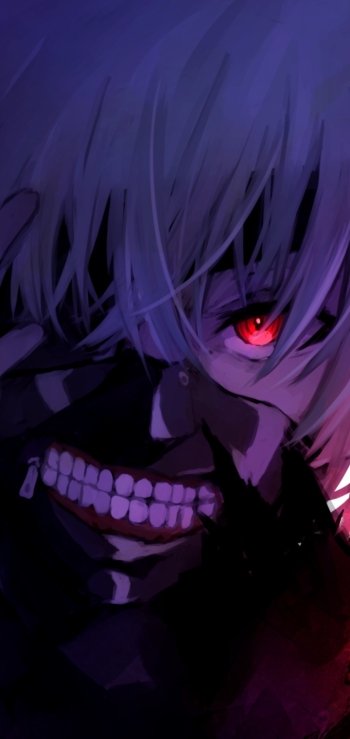 red eyes Ken Kaneki Anime Tokyo Ghoul Phone Wallpaper