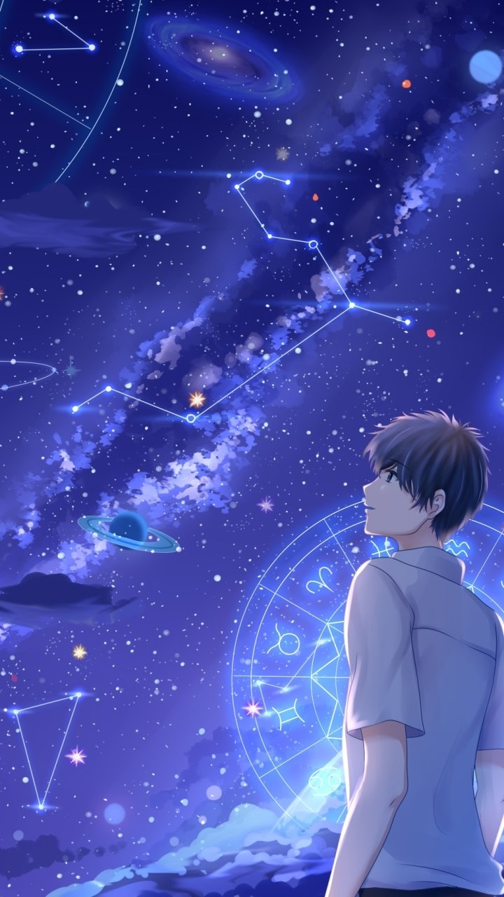 Download Starry Sky Anime Original Phone Wallpaper by 诡异童话 ...