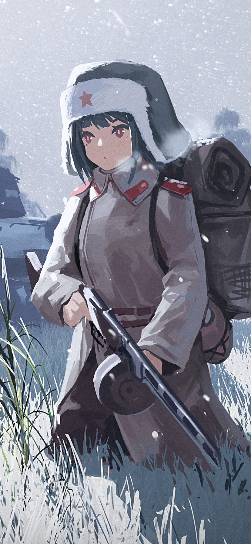 Anime Military Phone Wallpaper by 科学