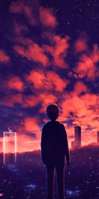 Anime sky Sky Anime Phone Wallpaper