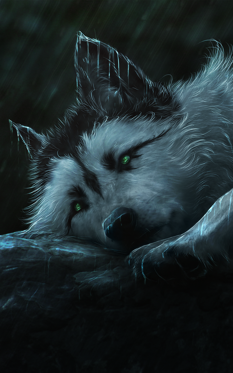 Painting of a Wolf by Amphispiza