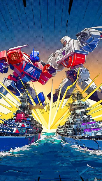 Bumblebee (Transformers) Optimus Prime warship Transformers video game World of Warships Phone Wallpaper