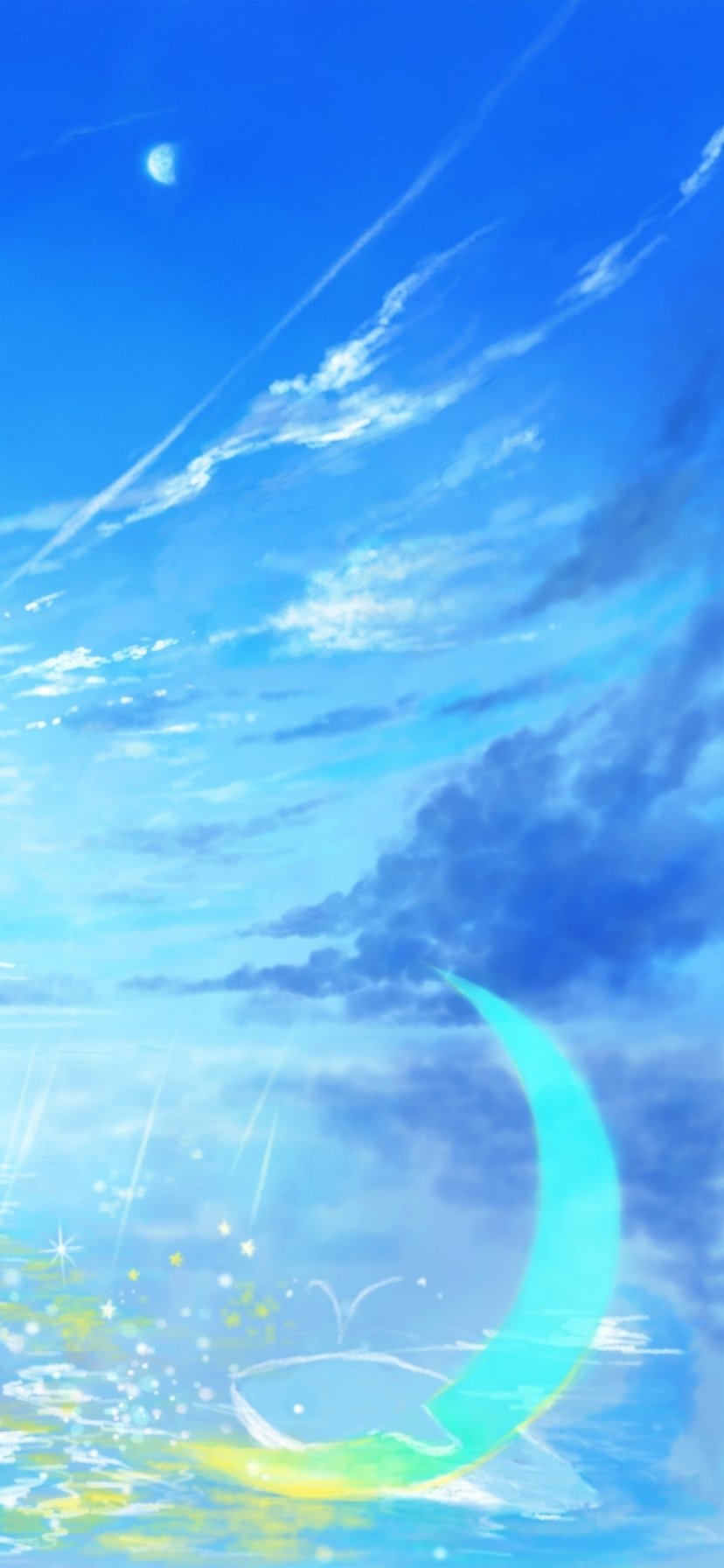 Download Water Sky Anime Landscape Anime Landscape Sky Anime Phone Wallpaper