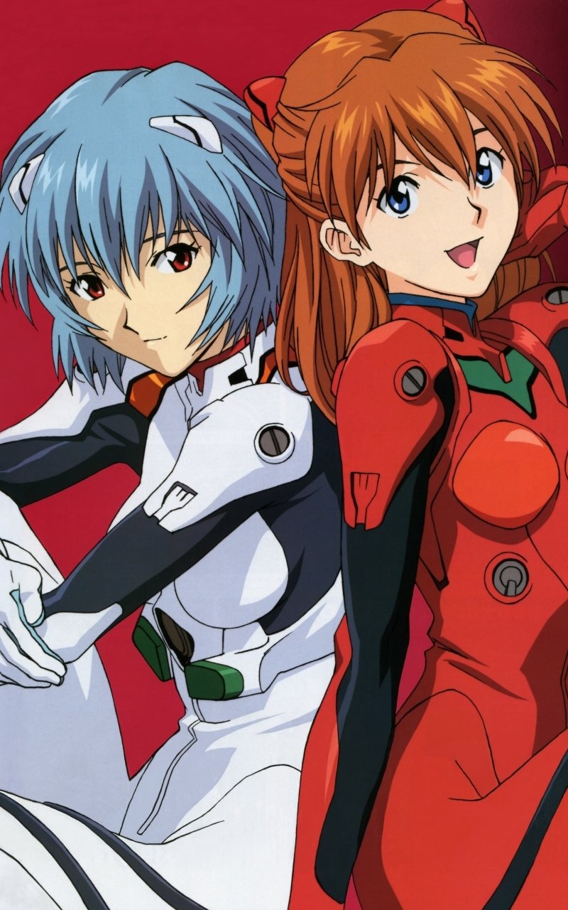 Download Rei Ayanami Asuka Langley Sohryu Anime Neon Genesis Evangelion Phone Wallpaper