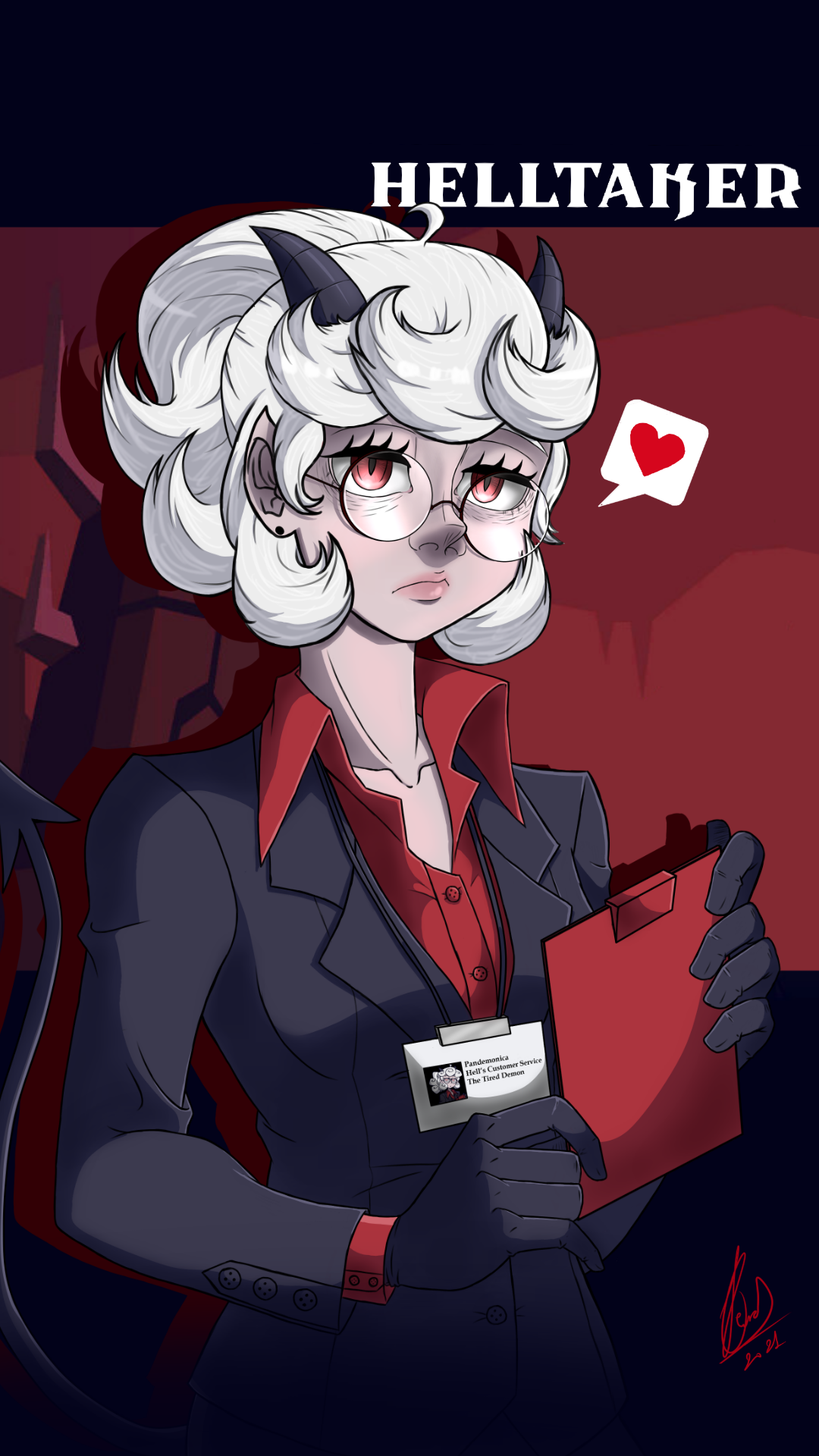 Download Helltaker (Character) Video Game Helltaker Phone Wallpaper by Rikkuu