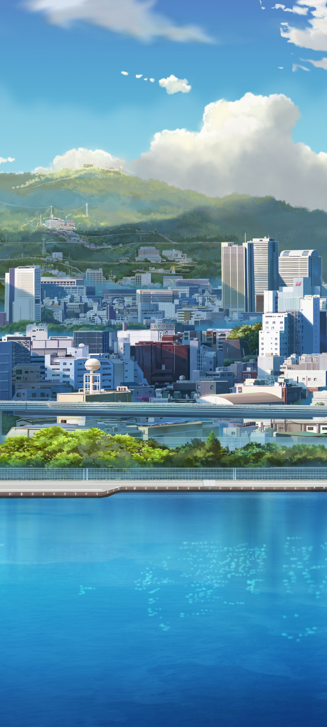 Anime City Phone Wallpaper by 曦晨晨