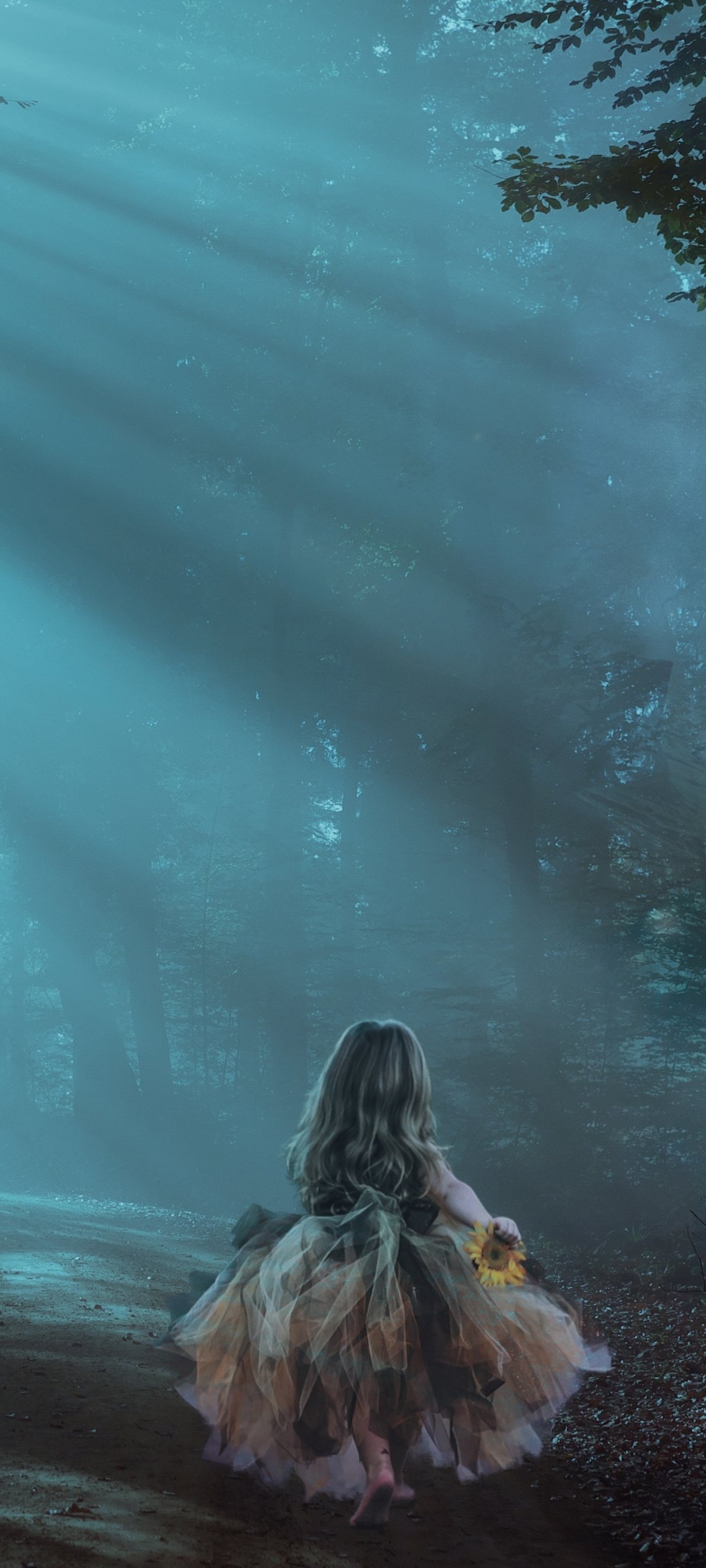 Download Night Alone Little Girl Fantasy Child Phone Wallpaper