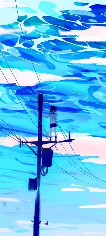 Anime sky Sky Anime Phone Wallpaper