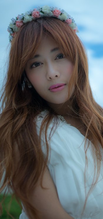 hair Taiwanese asian model woman Xiao Xi Phone Wallpaper