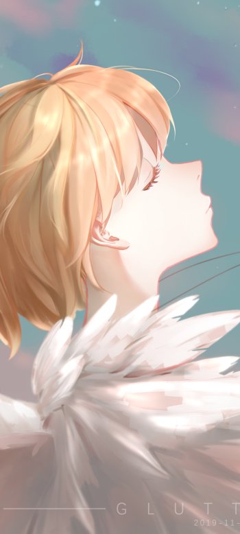 blonde short hair Anime Original Phone Wallpaper