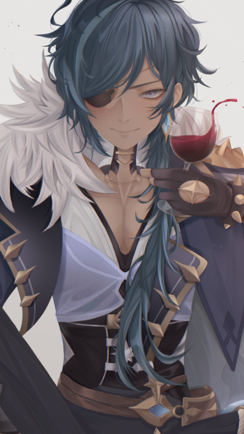 eye patch Kaeya (Genshin Impact) video game Genshin Impact Phone Wallpaper