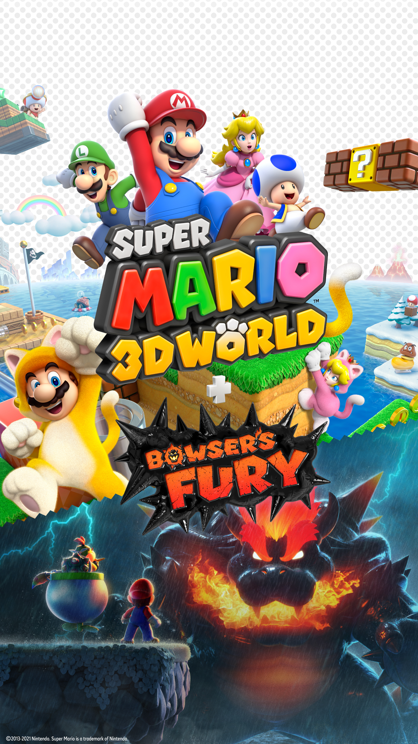 Super Mario 3D World + Bowser’s Fury Phone Wallpaper