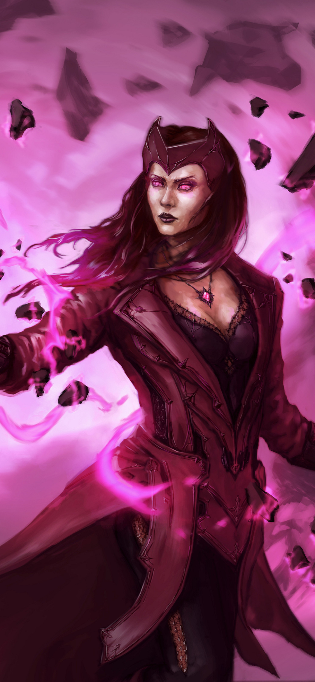 Scarlet Witch Phone Wallpaper by Miguel Blanco