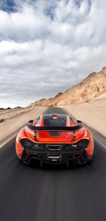orange car car supercar McLaren vehicle McLaren P1 Phone Wallpaper