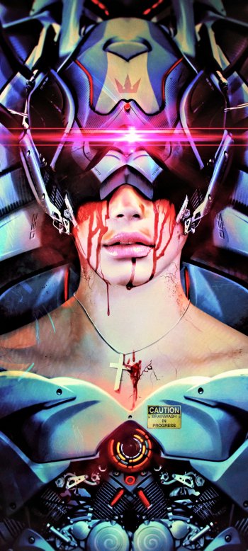 Sci Fi cyberpunk Phone Wallpaper