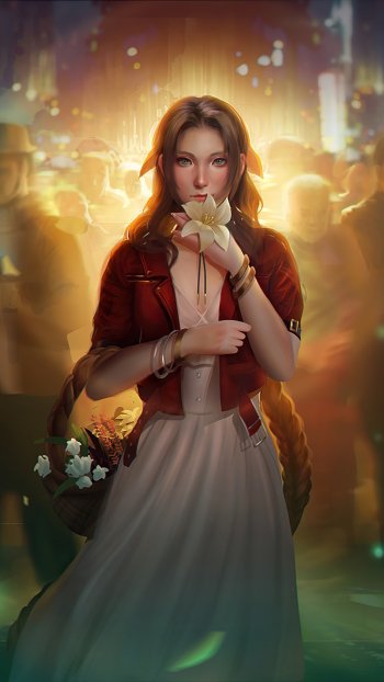 Aerith Gainsborough Final Fantasy video game Final Fantasy VII Remake Phone Wallpaper