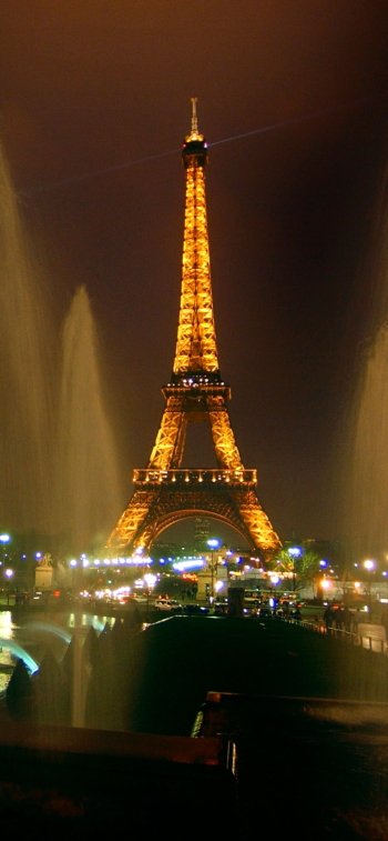 night man made Eiffel Tower Phone Wallpaper