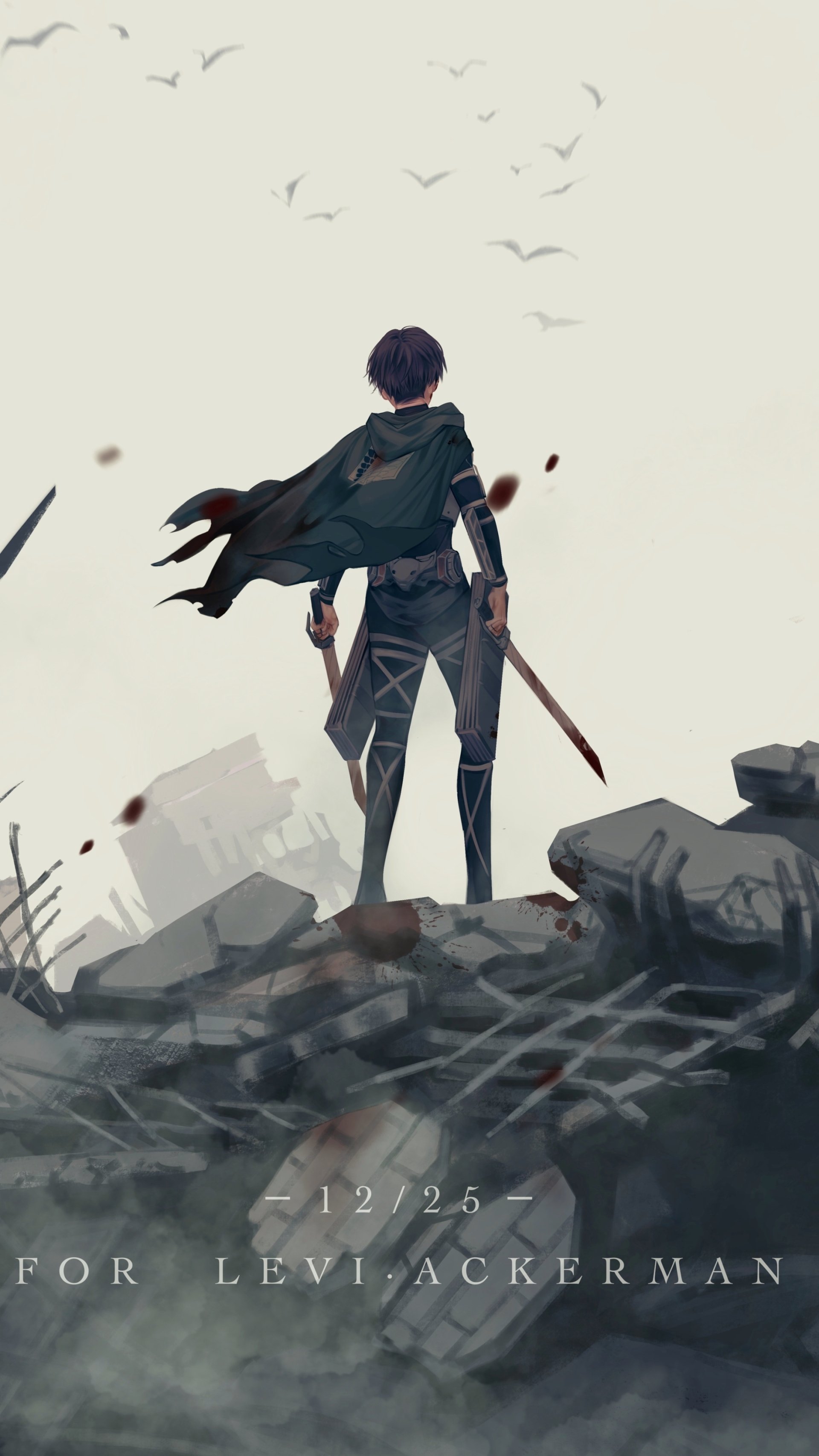 Download Levi Ackerman Anime Attack On Titan Phone Wallpaper