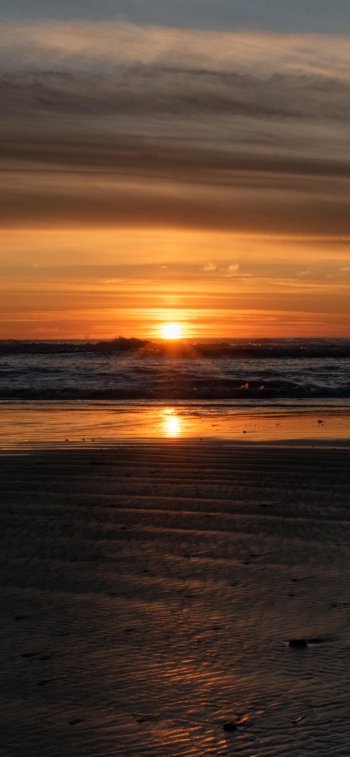 horizon sand sun ocean sky twilight nature beach Phone Wallpaper