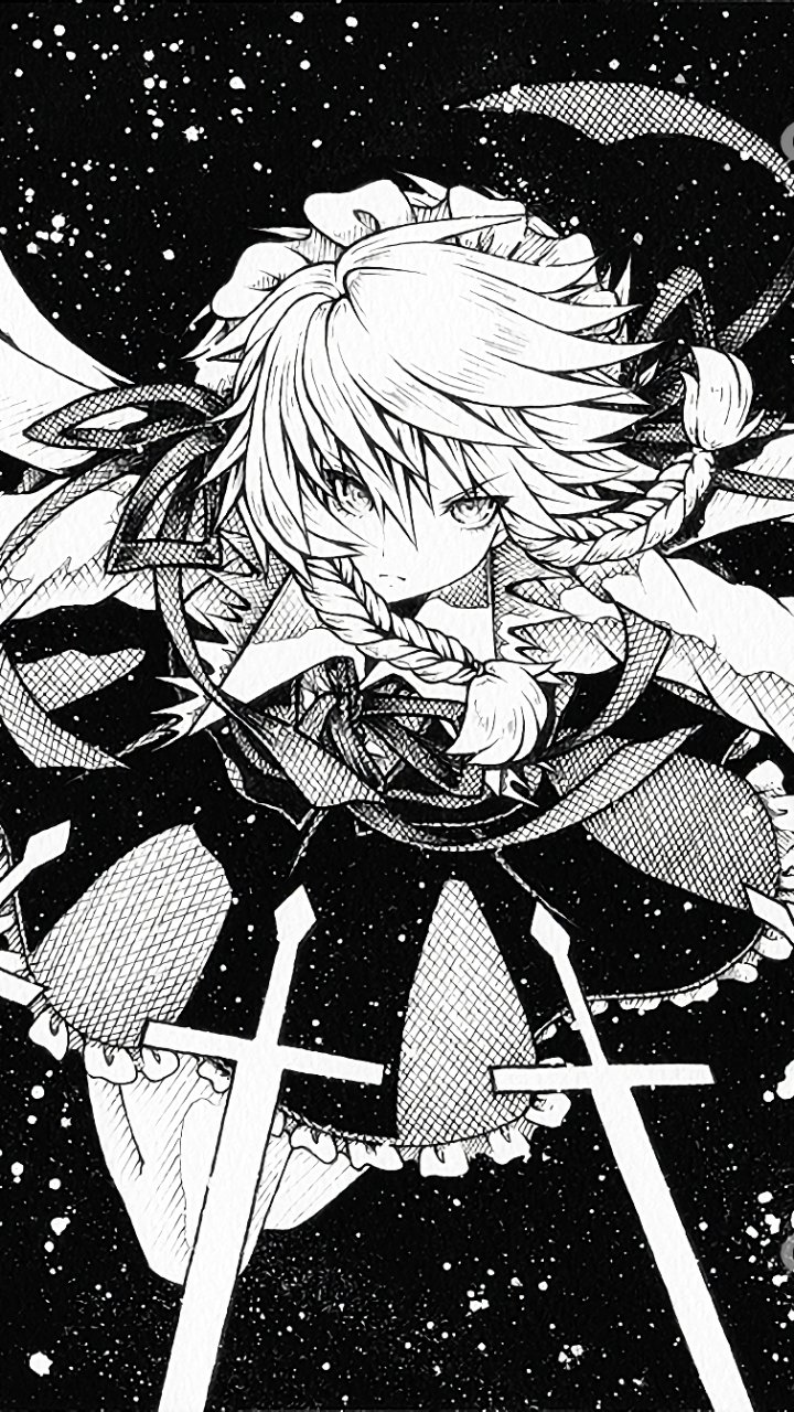 Download Sakuya Izayoi Anime Touhou Phone Wallpaper