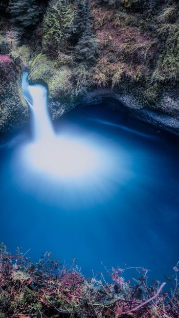  Looking Down at Waterfall