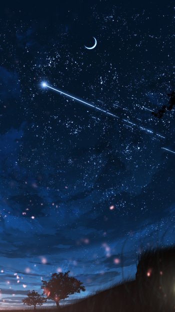 starry sky sky Anime Original Sky Anime Phone Wallpaper