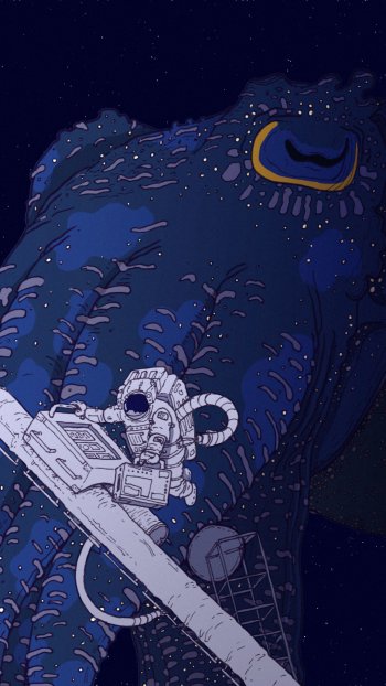 Sci Fi astronaut Phone Wallpaper