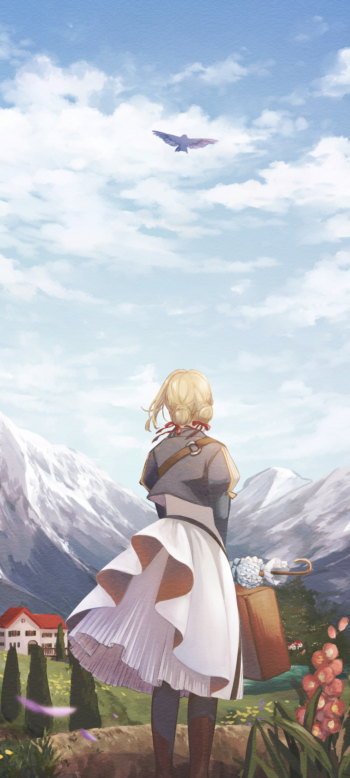 Violet Evergarden (Character) Anime Violet Evergarden Phone Wallpaper