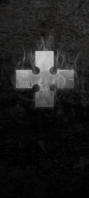 Black & White cross Anime Fire Force Black And White Anime Phone Wallpaper