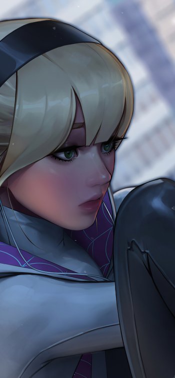 blonde Gwen Stacy Comic Spider-Gwen Phone Wallpaper