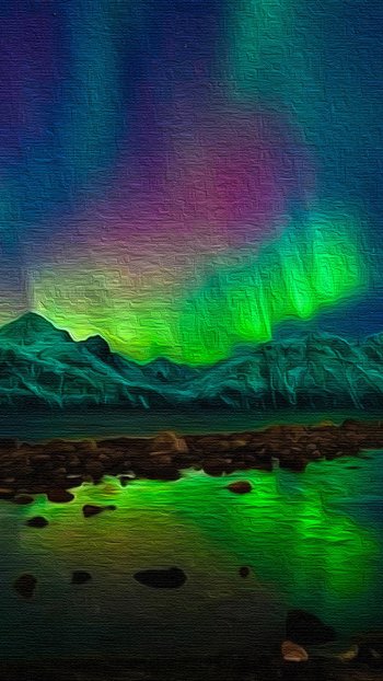  Aurora Borealis - Oil on Canvas