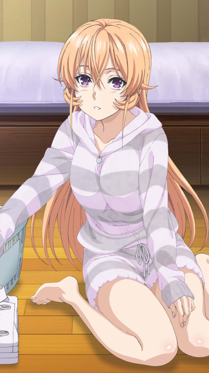 Download Purple Eyes Blonde Long Hair Erina Nakiri Anime Food Wars: Shokugeki No Soma Phone Wallpaper