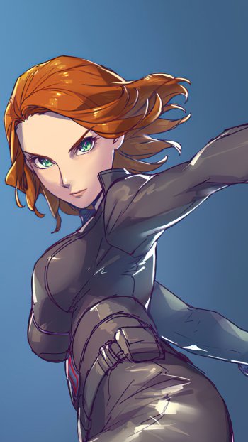 Comic Black Widow Phone Wallpaper