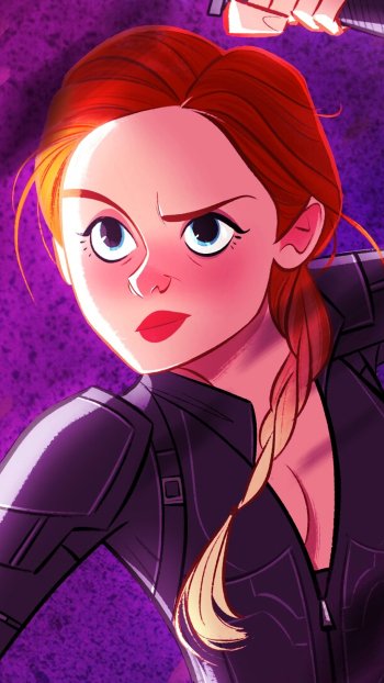 Comic Black Widow Phone Wallpaper