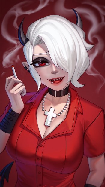 Zdrada (Helltaker) video game Helltaker Phone Wallpaper