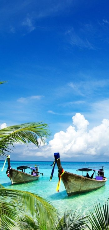 Thailand tropical vehicle boat Phone Wallpaper