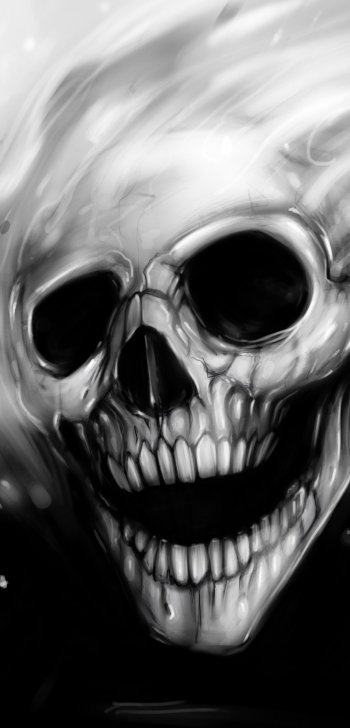 creepy skull Comic Ghost Rider Phone Wallpaper